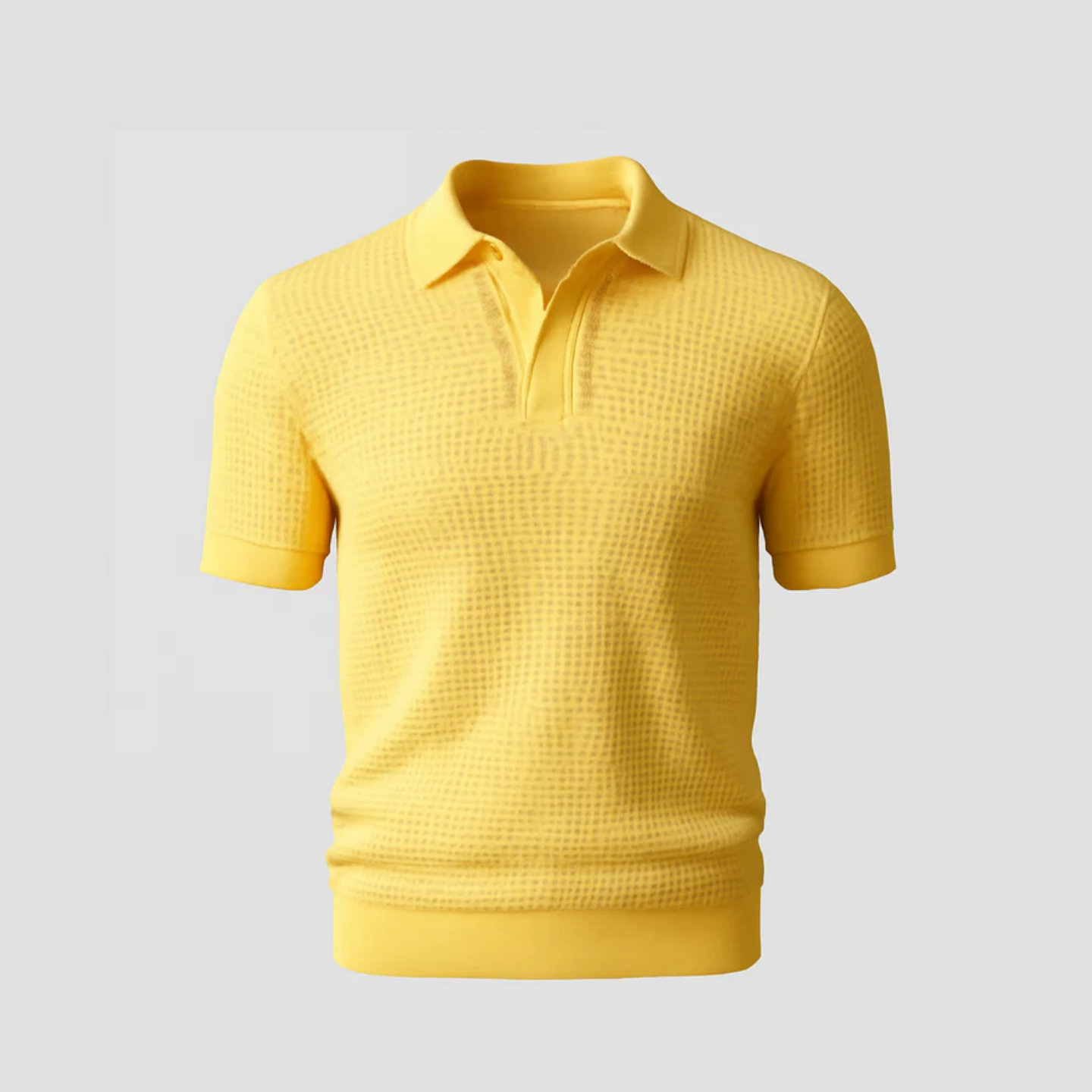 Waffle Knit Polo Shirt
