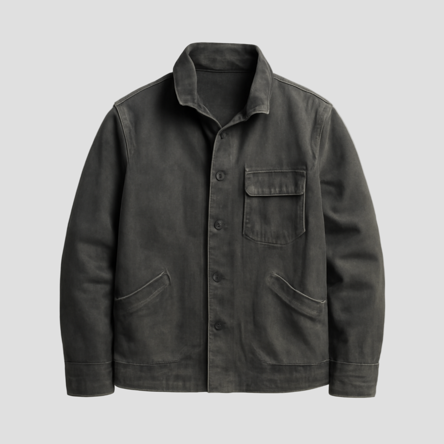 Austin | Vintage Solid Multi-Pocket Denim Jacket