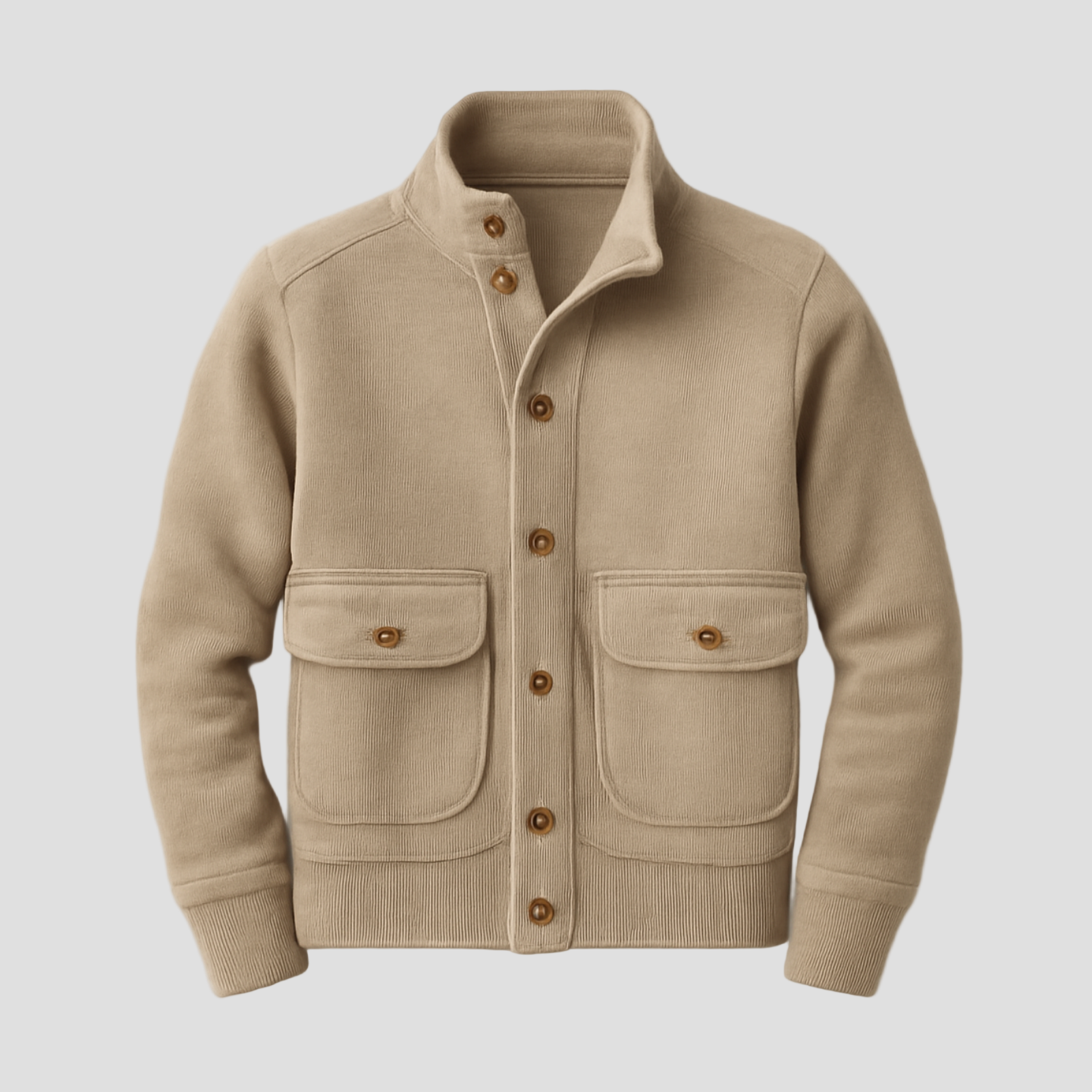Ethan | Stand Collar Solid Color Jacket