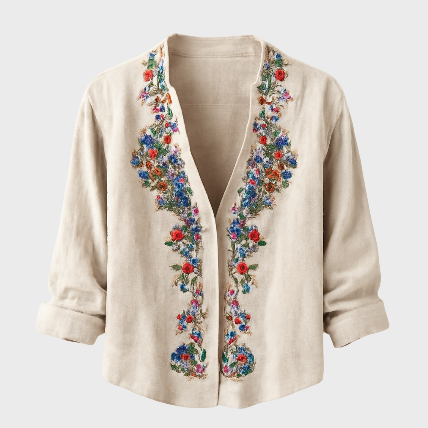 Xavier | Vintage Embroidered Long Sleeve Shirt