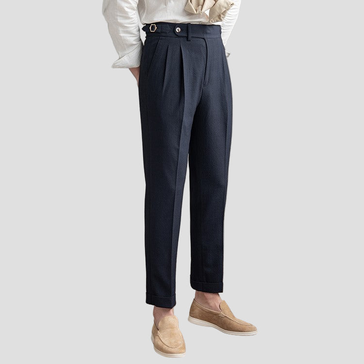 Evan | Men’s Tailored Pleated Trousers