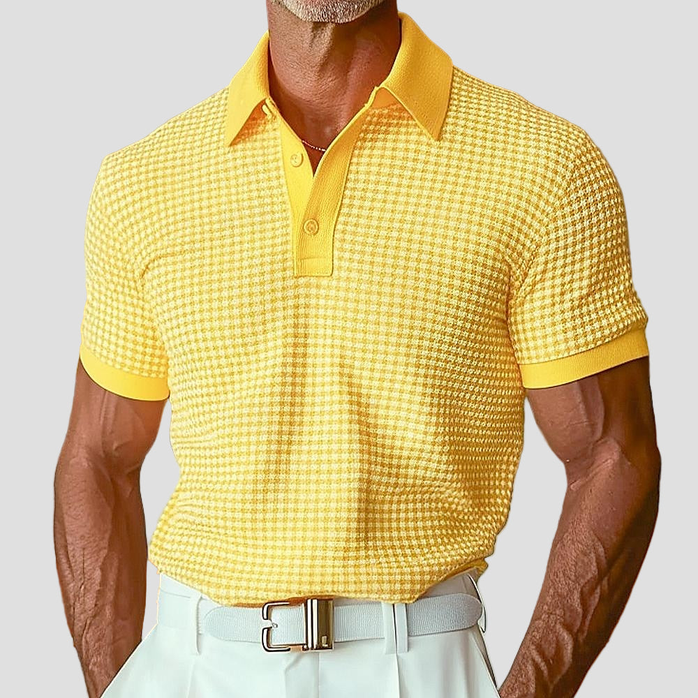 Waffle Knit Polo Shirt