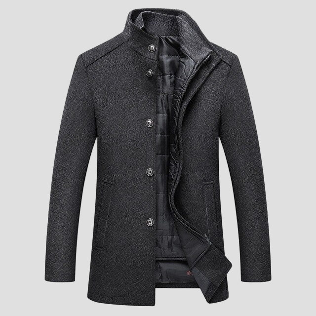 Hunter | Stand Collar Button Up Winter Jacket Men