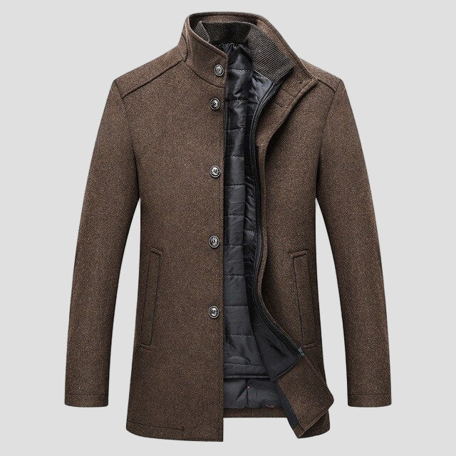 Hunter | Stand Collar Button Up Winter Jacket Men