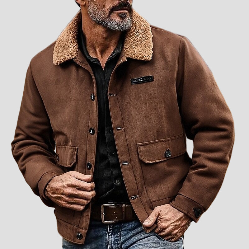Dave | Men's Suede Fleece Jacket