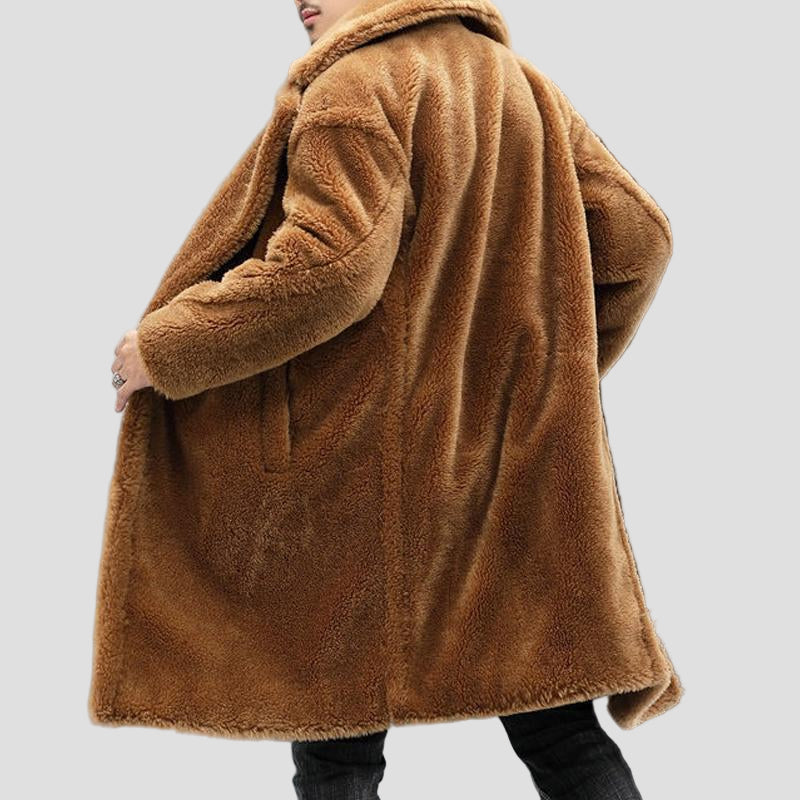 Hunter | Warm Solid Color Teddy Plush Long Coat
