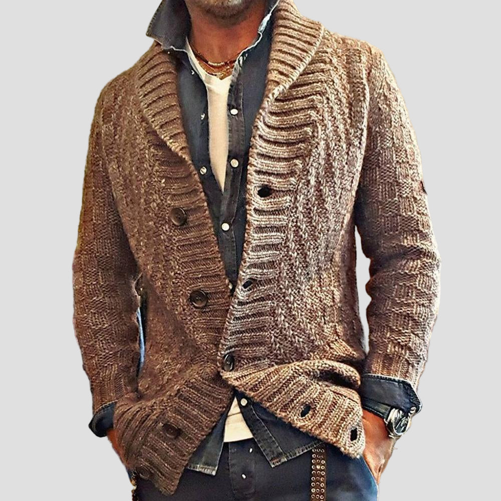 Henry | Vintage Lapel Knit Cardigan