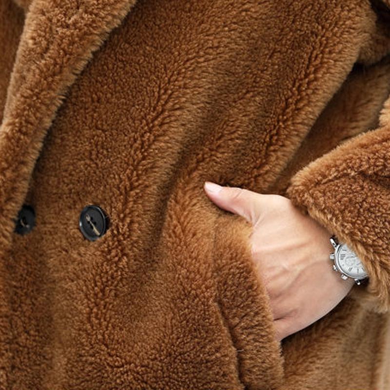 Hunter | Warm Solid Color Teddy Plush Long Coat