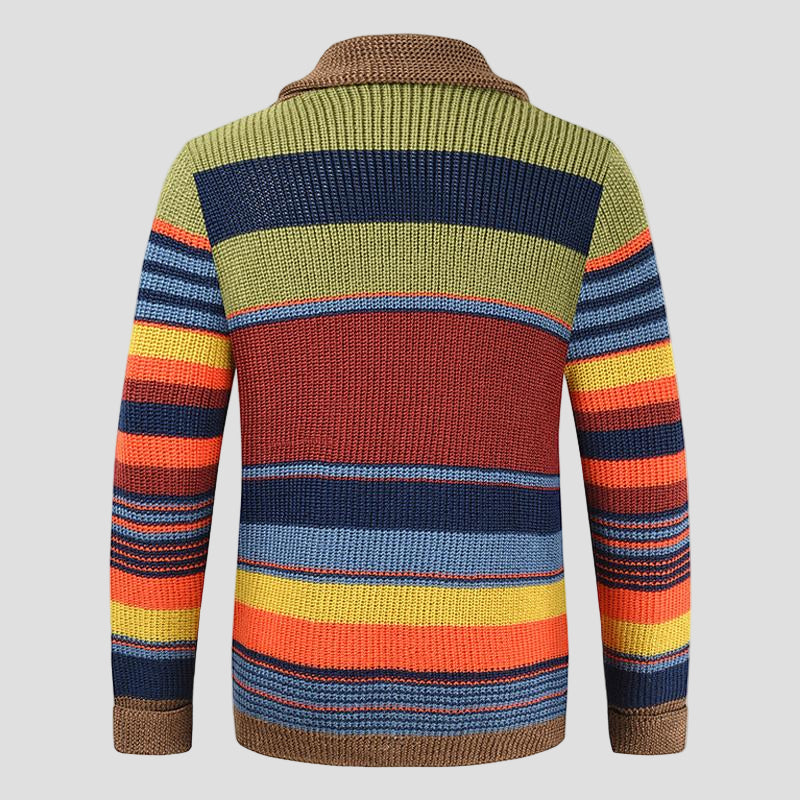 Ethan | Colorblock Sweater Knit Cardigan