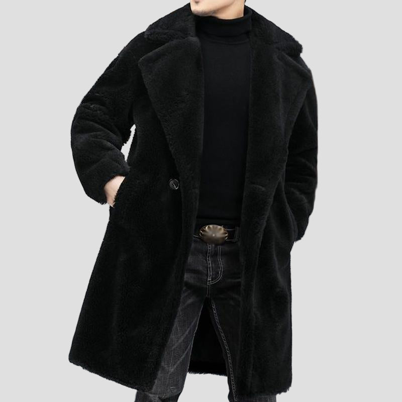 Hunter | Warm Solid Color Teddy Plush Long Coat