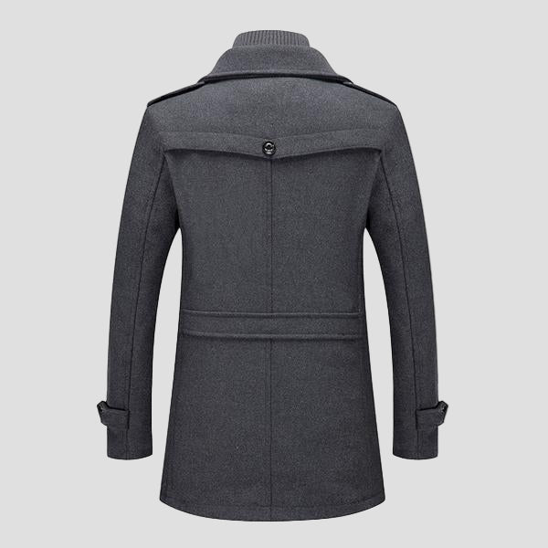 Wyatt | Retro Double Collar Woolen Coat