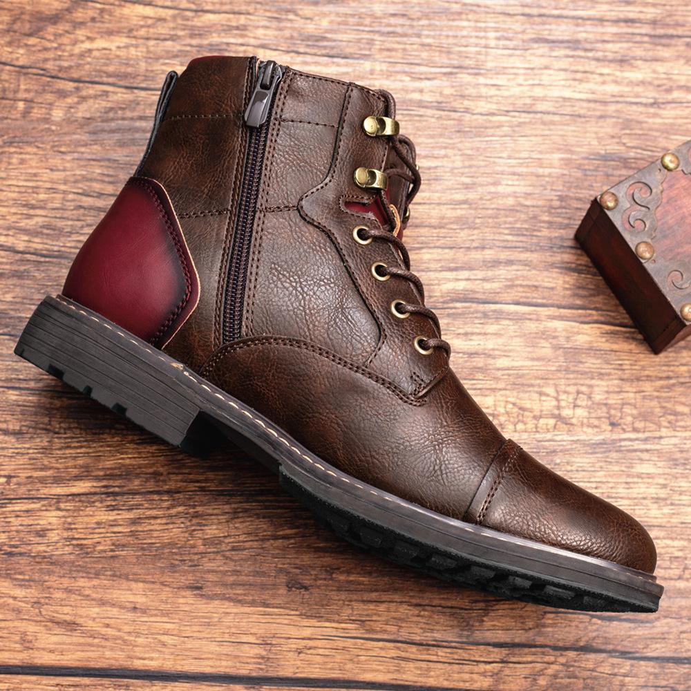 Logan | Men’s Patchwork Ankle Boots