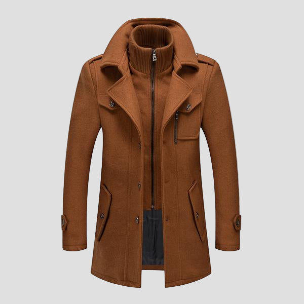 Wyatt | Retro Double Collar Woolen Coat