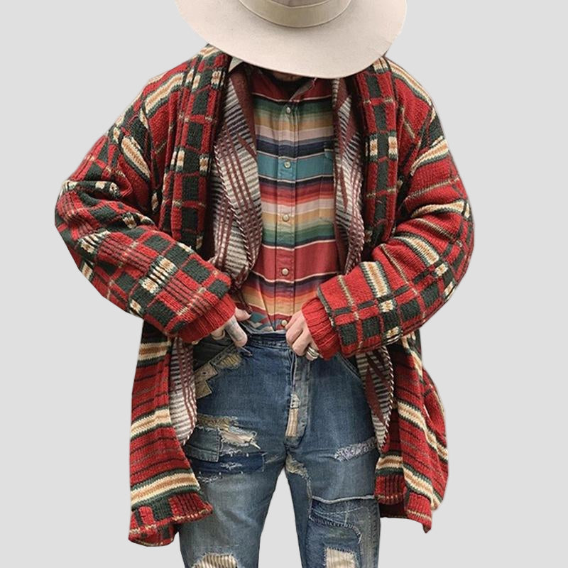 Samuel | Vintage Check Jacquard Knit Cardigan